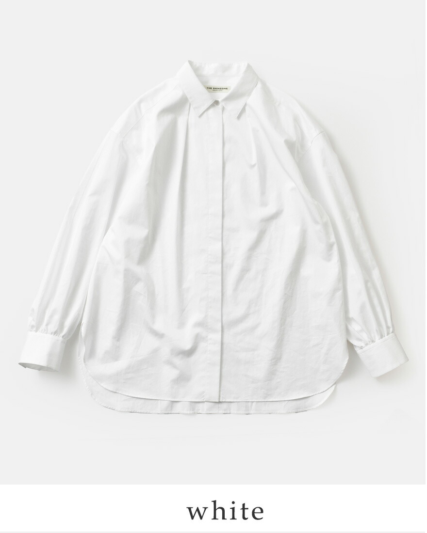 ザシンゾーン THE SHINZONE　シャツ ピンタック 白 コットン Shinzone（シンゾーン） Shinzoneコットン スモールカラー シャツ