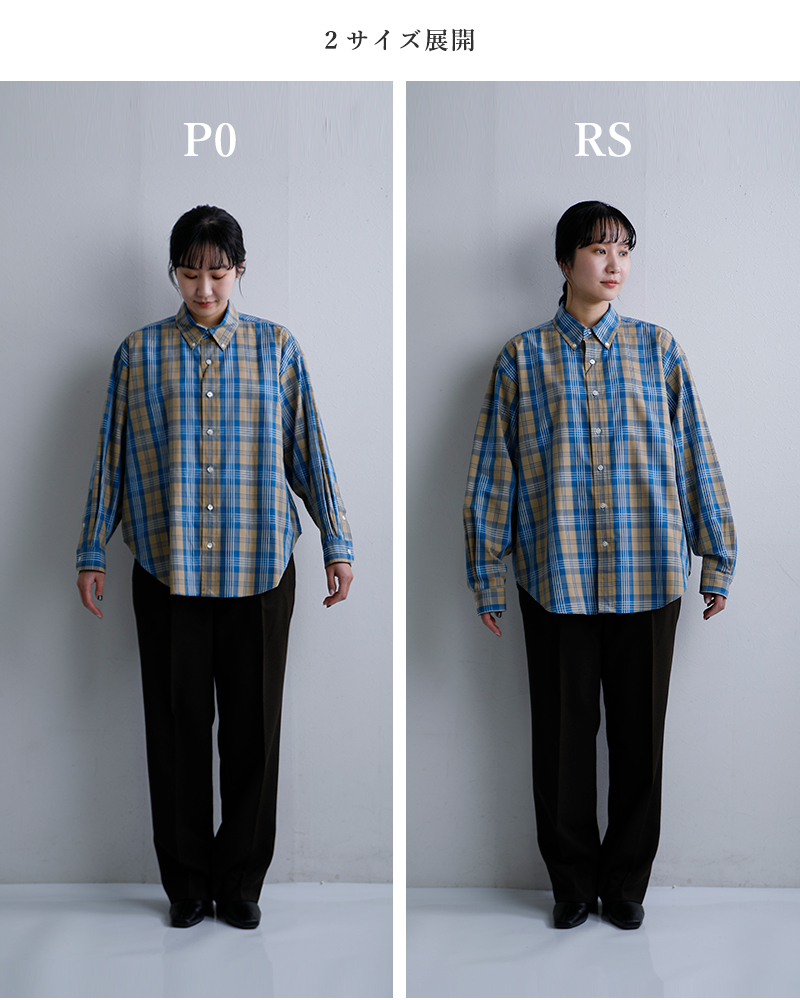 Shinzone（シンゾーン） チェック ダディシャツ CHECK DADDY SHIRT
