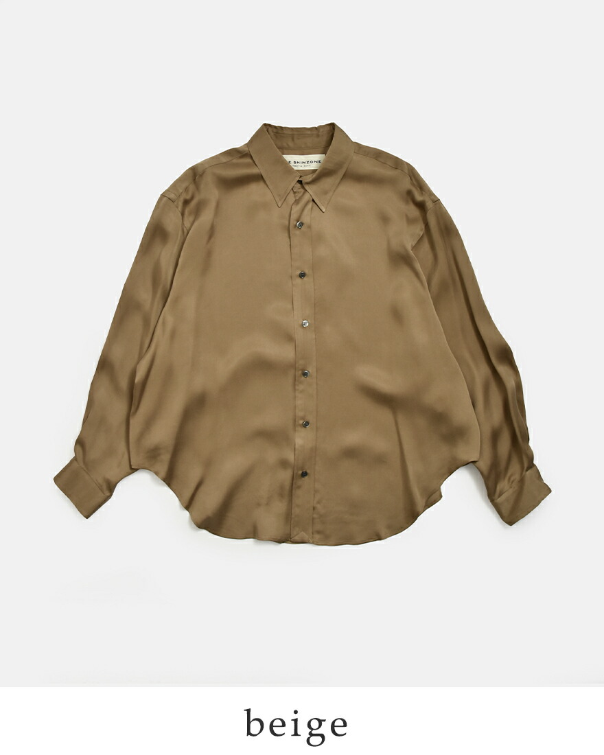 Shinzone（シンゾーン） シルキー キュプラ シャツ SILKY CUPRA SHIRT