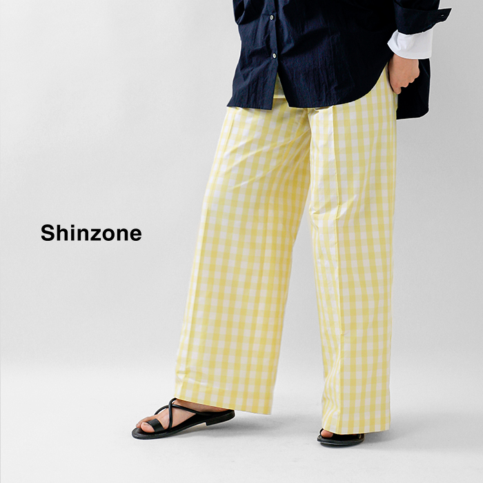 Shinzone（シンゾーン） ギンガム チェック パンツ GINGHAM CHECK