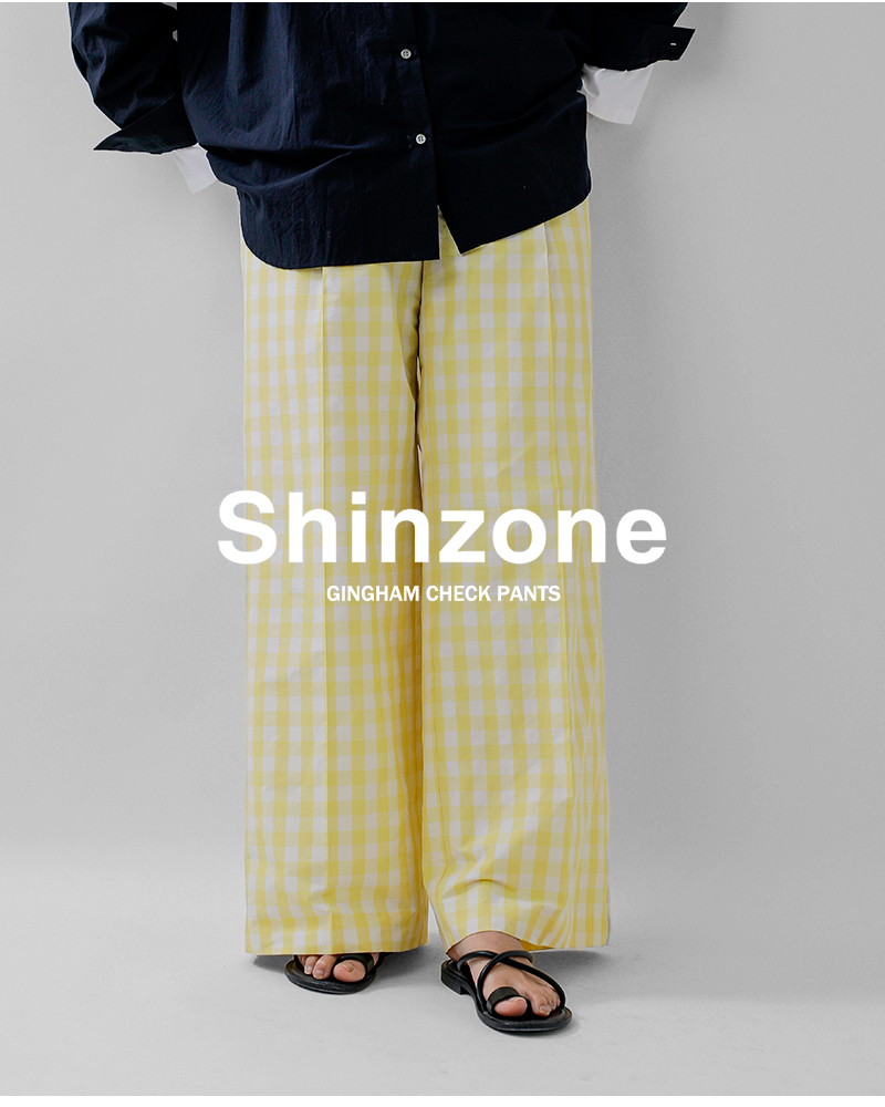 Shinzone（シンゾーン） ギンガム チェック パンツ GINGHAM CHECK