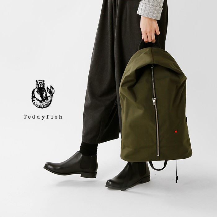 ジップには Teddy 27 Aranciato 通販 Paypayモール Fish テディフィッシュ コーデュラファブリックラージバック
