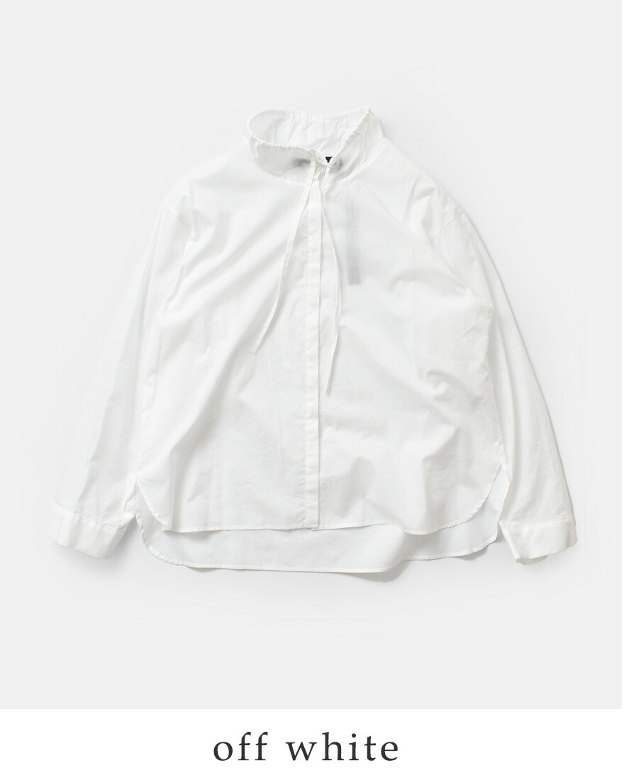 mizuiroind(ミズイロインド) コットン ギャザー スタンドカラー mizuiroind(ミズイロインド) コットン ギャザー スタンドカラー