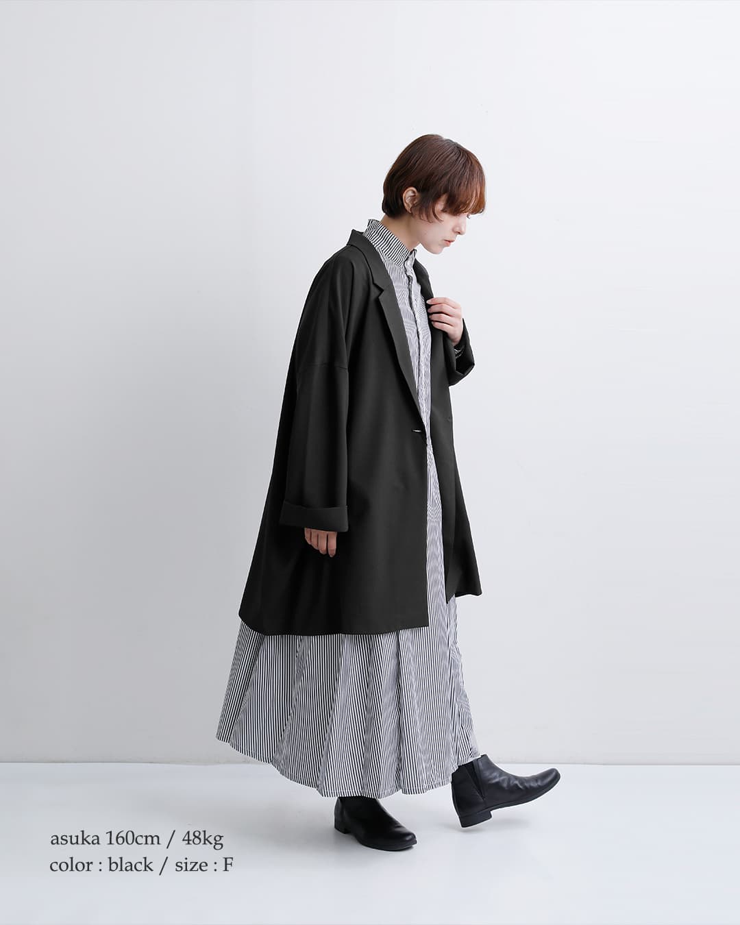 ミズイロインド mizuiro ind ワイド テーラード シャツ ジャケット 3