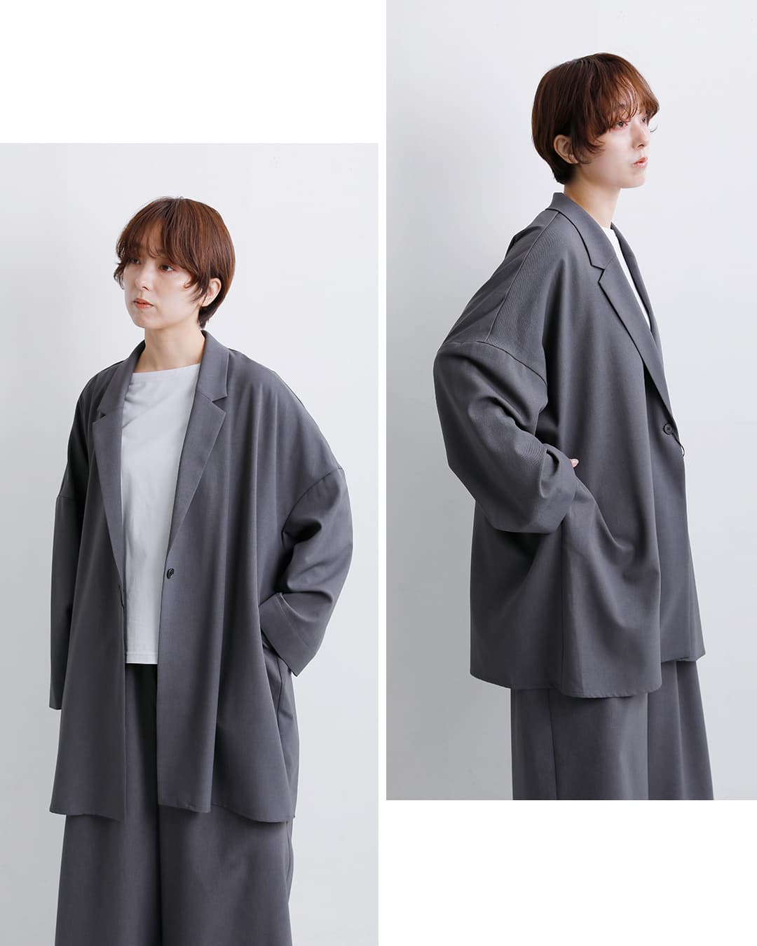 ミズイロインド mizuiro ind ワイド テーラード シャツ ジャケット 3
