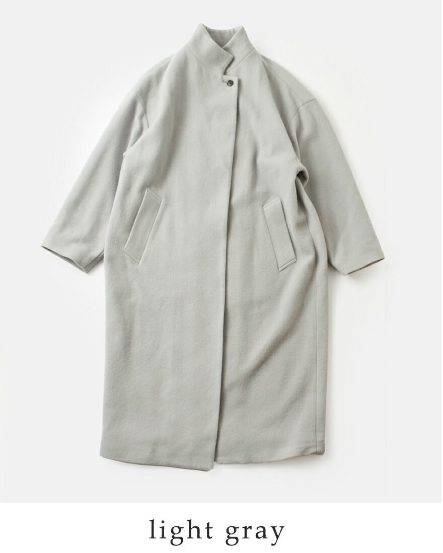 MIZUIRO ミズイロインド mizuiro ind ウール ブレンド スタンドカラー