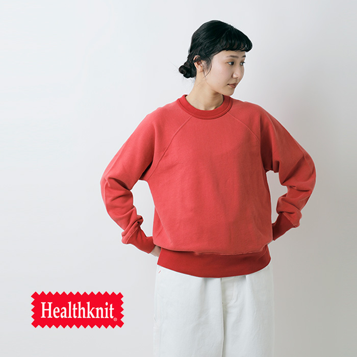 Healthknit(ヘルスニット)コットントンプキンススウェットクルーネック長袖プルオーバー3150