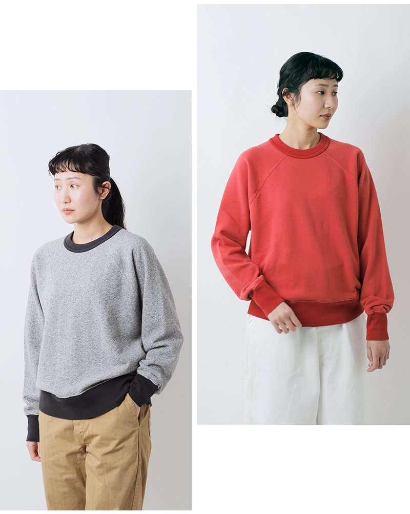 Healthknit(ヘルスニット)コットントンプキンススウェットクルーネック長袖プルオーバー3150