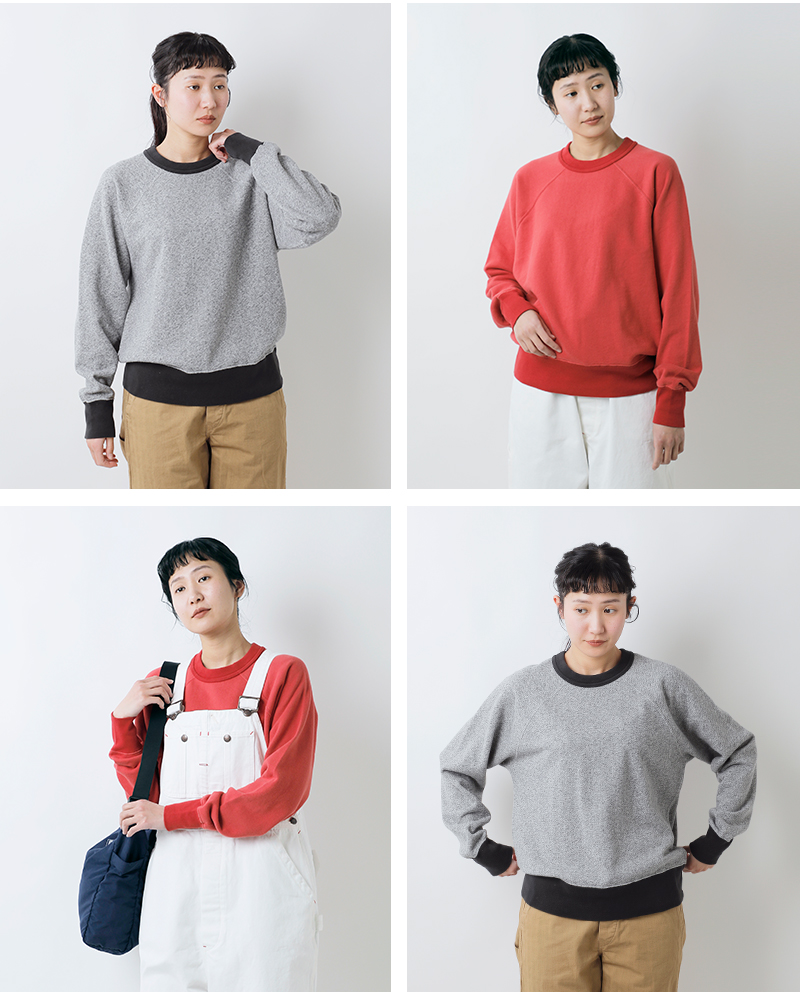 Healthknit(ヘルスニット)コットントンプキンススウェットクルーネック長袖プルオーバー3150