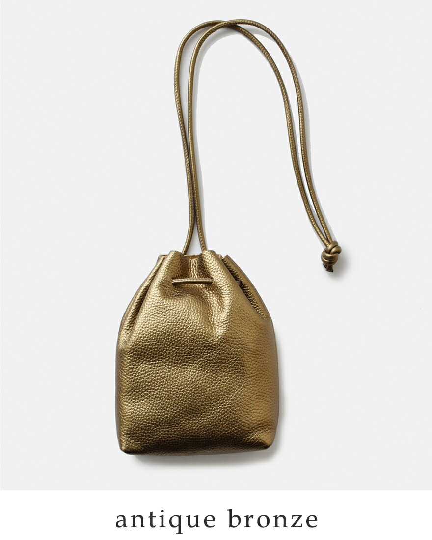 Barcelona（LOEWE） フェルチ FERCHI ドラーロレザー メタリック 巾着