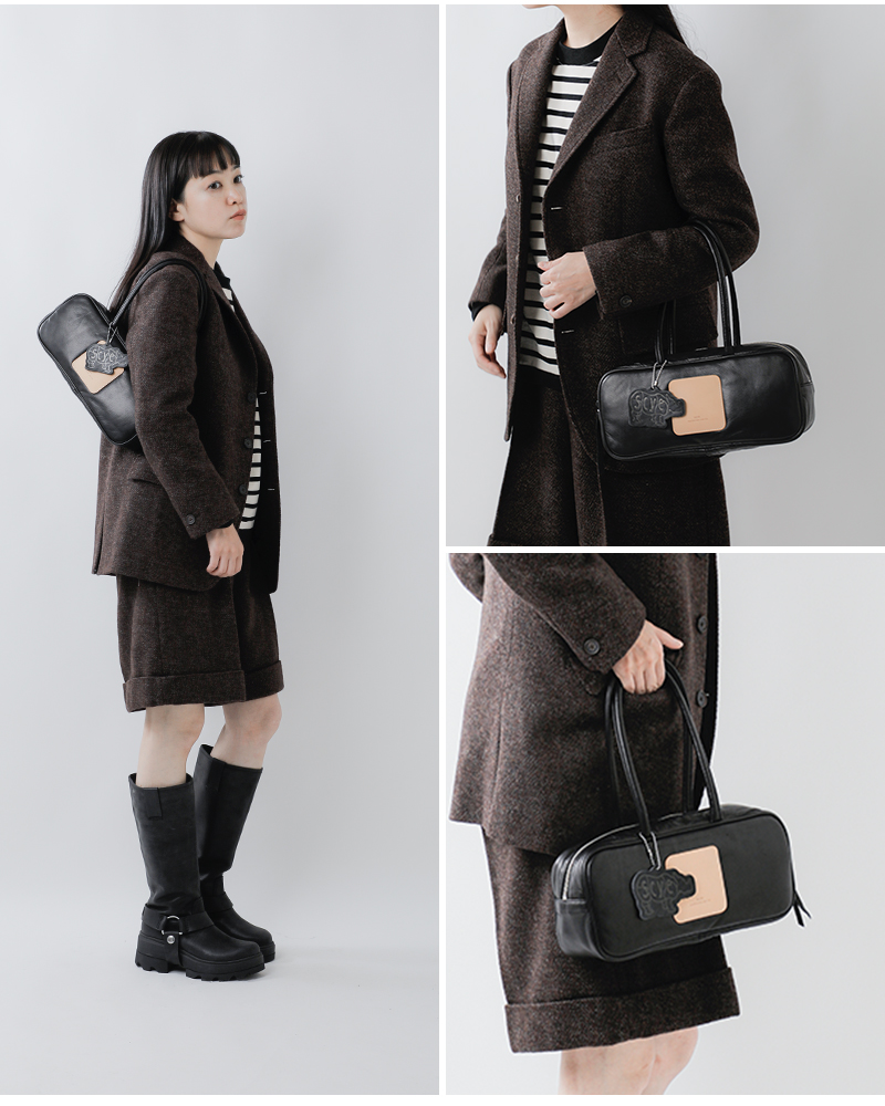 Scye（サイ） ソフトレザーパファー ミニボストンバッグ Soft Leather