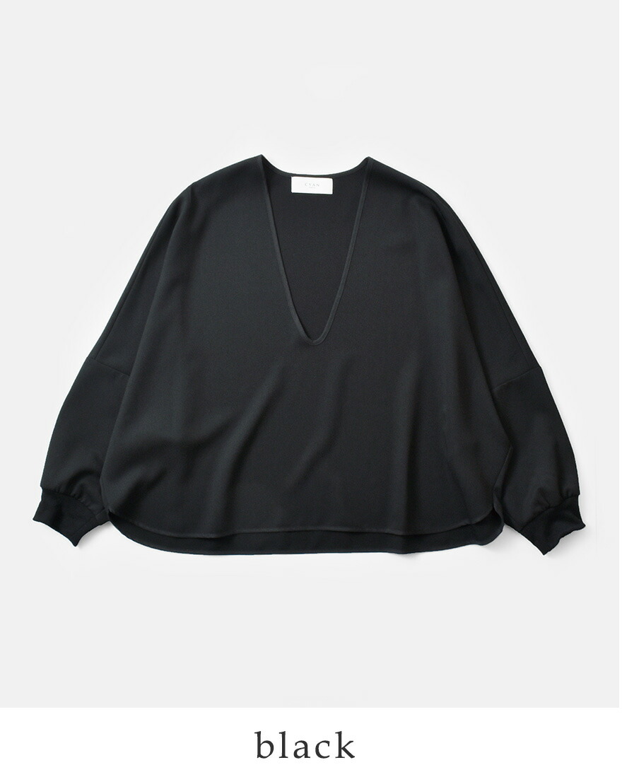 cyanosisy様 CYAN TOKYO シアントーキョー トリミング ドルマン V ブラウス 504363