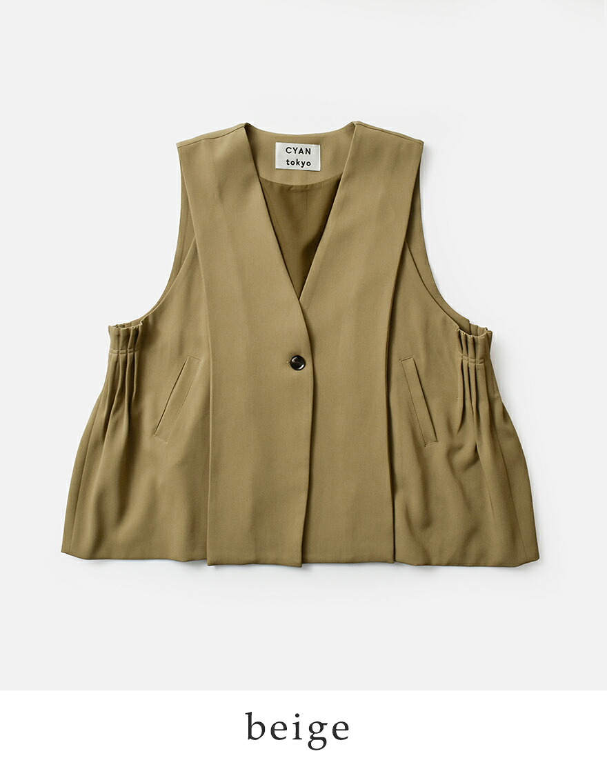 CYAN TOKYO シアントーキョー  アーム プリーツ 3D ベスト 507400 レディース 2025aw新作 クーポン対象 CYAN TOKYO（シアントーキョー） セール【30%OFF】シアントーキョー