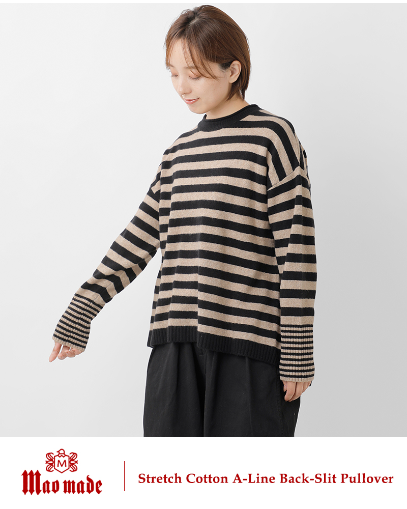 mao made（マオメイド） ストレッチコットン Aライン バックスリット