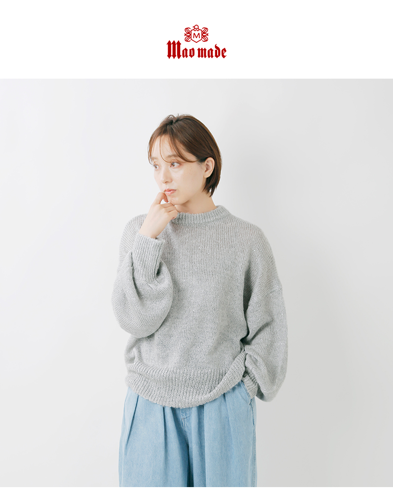 mao made（マオメイド） スパンコールヤーン ボリュームスリーブ