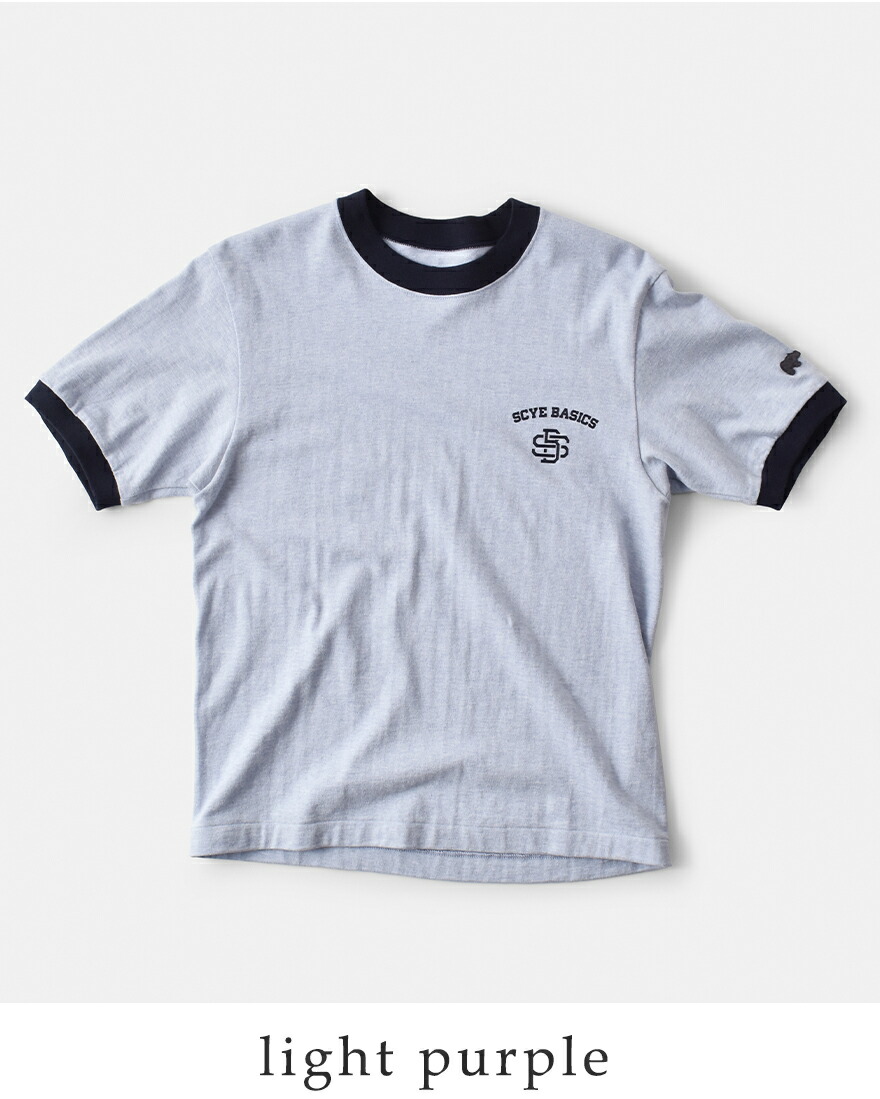 SCYE BASICS サイベーシックス　リンガーTシャツ SCYE BASICS サイベーシックス ロゴ プリント リンガーTシャツ