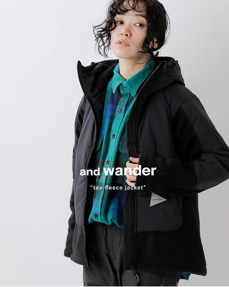 ☆】アンドワンダー and wander トップ フリース ジャケット top fleece jacket 574-4231108【ar30】 :  574-4231108 : aranciato ヤフー店 - 通販 - Yahoo!ショッピング