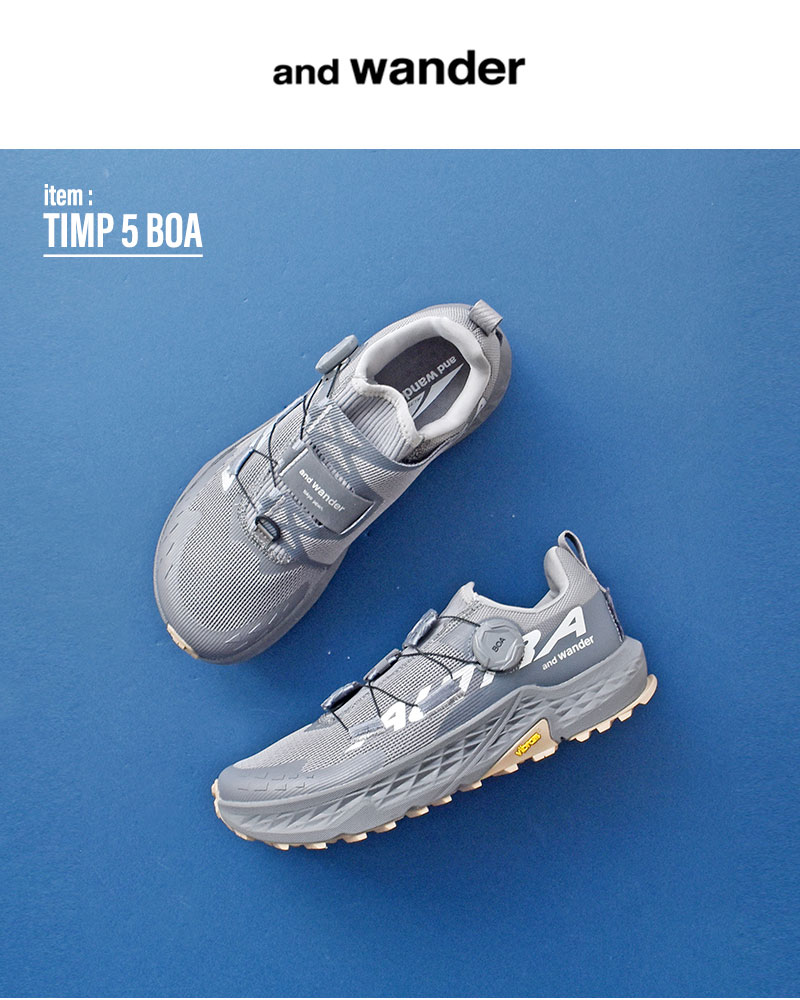 and wander アンドワンダー ×ALTRA アルトラ ビブラムソール トレイル 