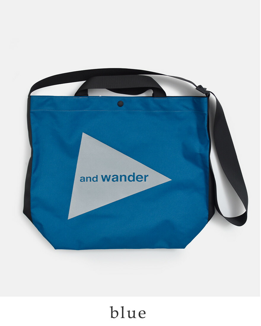 and wander（アンドワンダー） リサイクル OX ロゴ トートバッグ