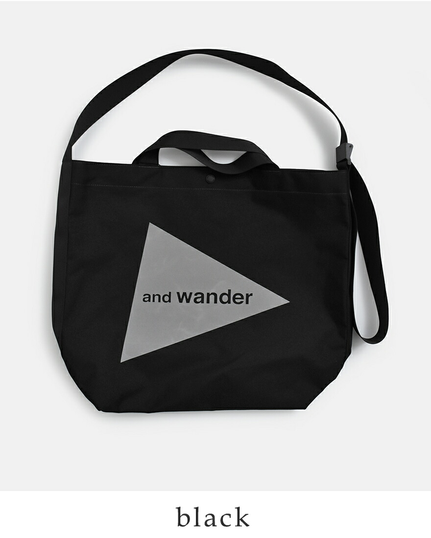 and wander（アンドワンダー） リサイクル OX ロゴ トートバッグ