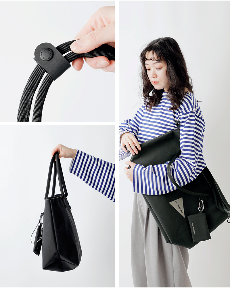 and wander（アンドワンダー） 防水 トートバッグ PE CO tote bag 574