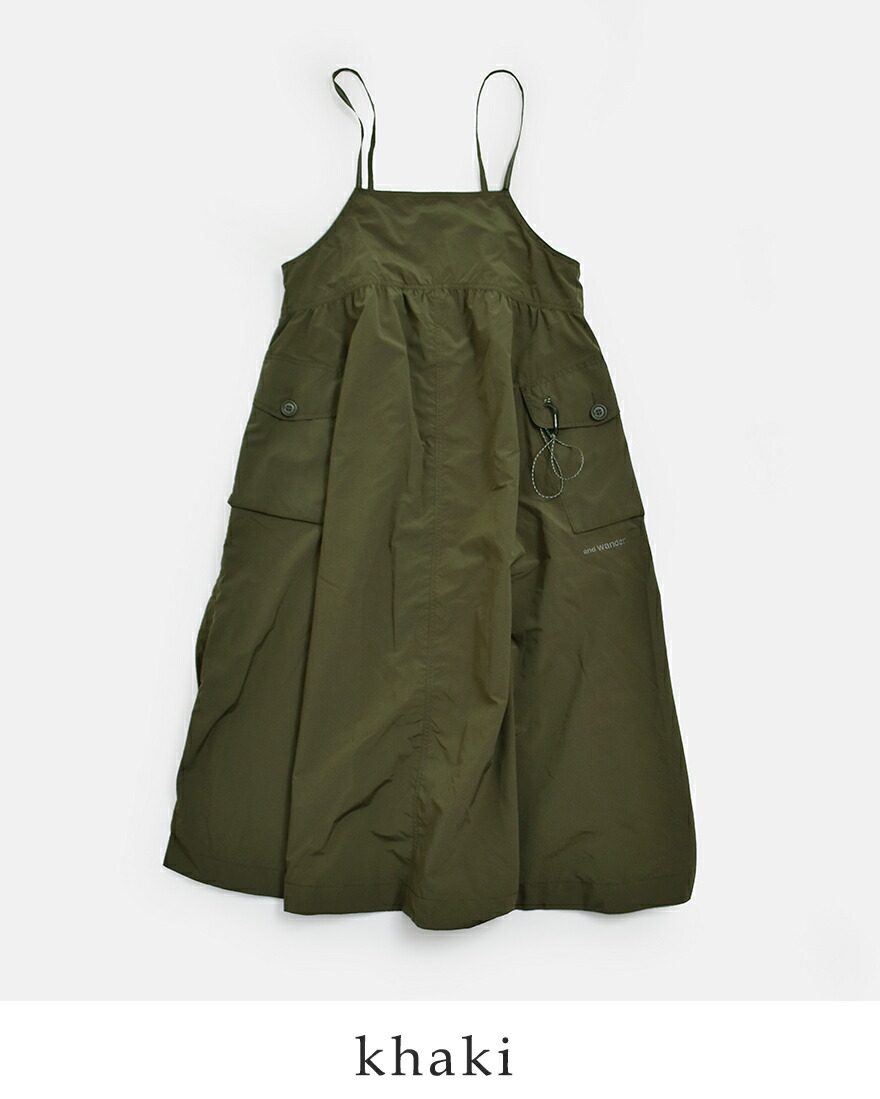 アンドワンダー and wander  撥水 オーバーサイズ カーゴドレス oversized cargo dress 574-6183091 レディース  春夏 2026ss新作の画像