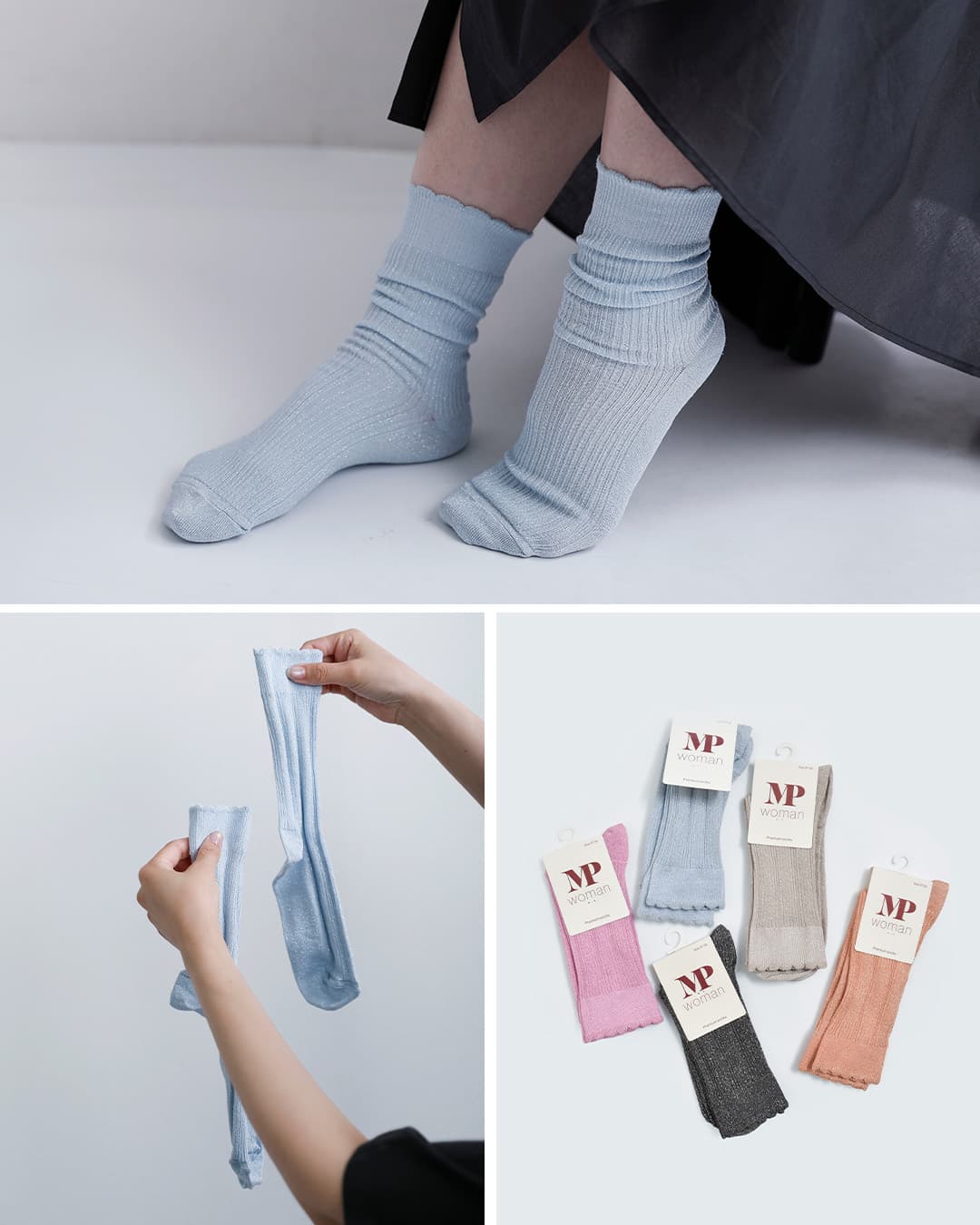 mp Denmarkコットン グリッター ソックス Julia glitter socks 59542