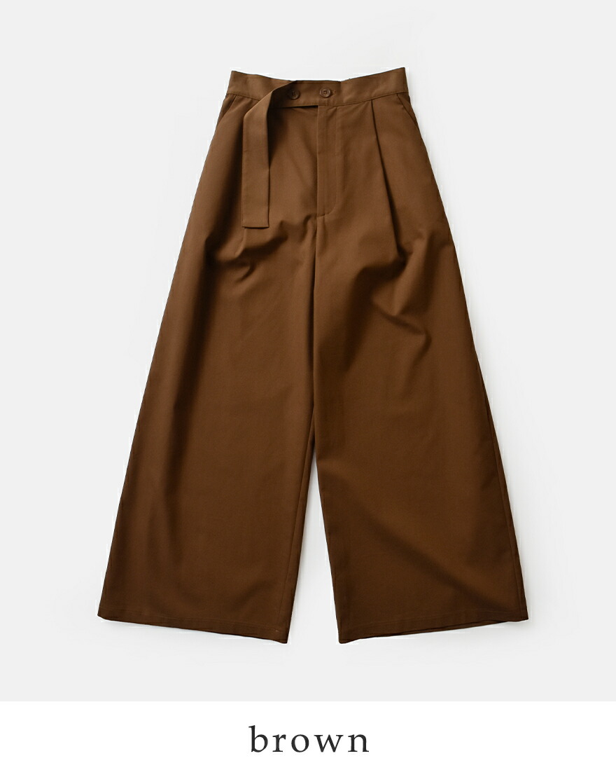 CYAN TOKYO（シアントーキョー） オーバーベルト ツイル ワイドパンツ