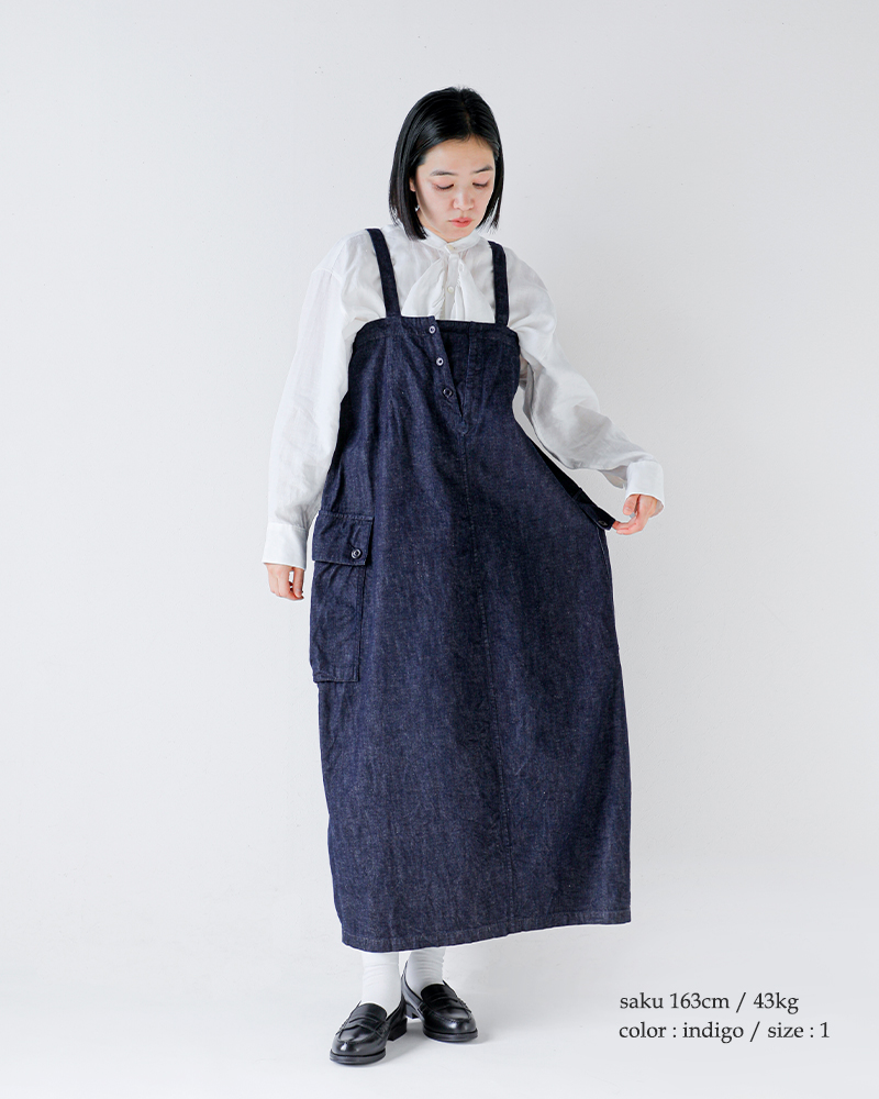 SAC ハバーサック HAVERSACK 8.5ozライトデニム ロングサロペット