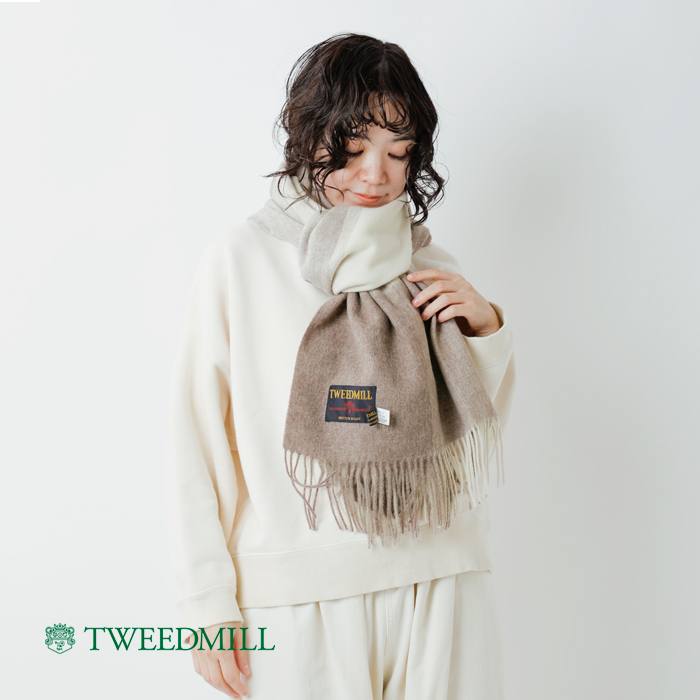 TWEEDMILL(ツイードミル)ピュアウールチェックストール 70-190