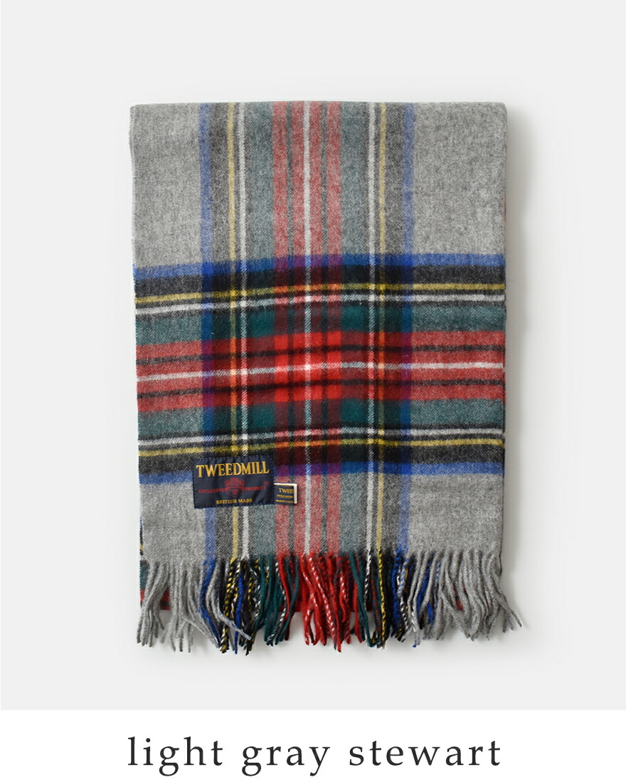 TWEED MILL（ツイードミル） ラムズウール チェック ストール マフラー