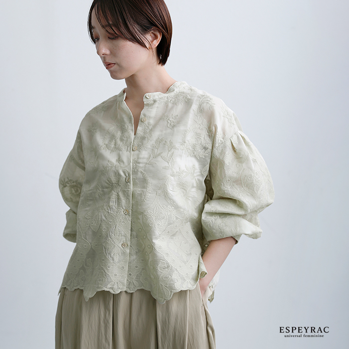 Espeyrac（エスペラック） スカラップ刺繍 ブラウス 7613202