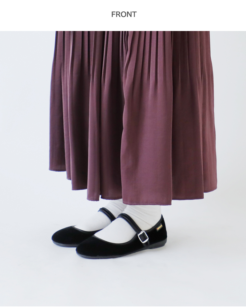 ALBEROLA(アルベローラ)ベルベットワンストラップフラットシューズ78-315350gm