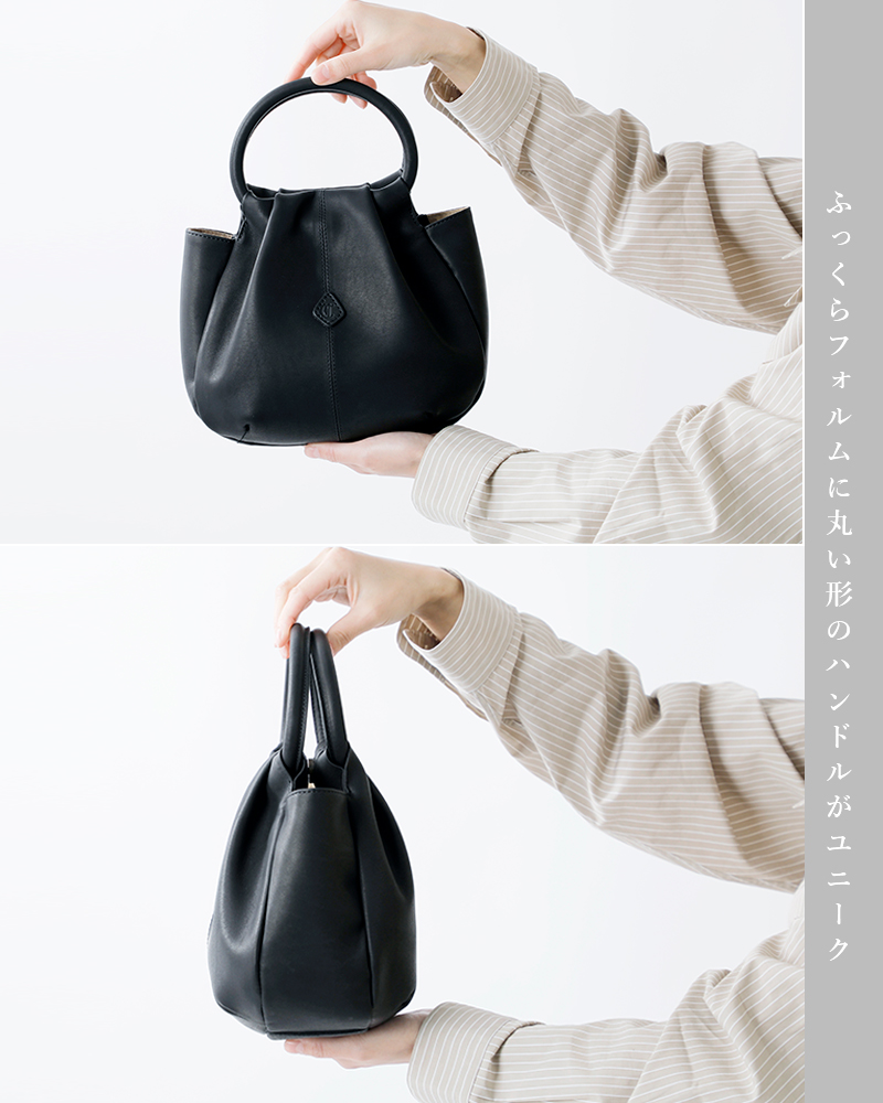 CLEDRAN（クレドラン） カウレザー ラウンドハンドル トート ハンド