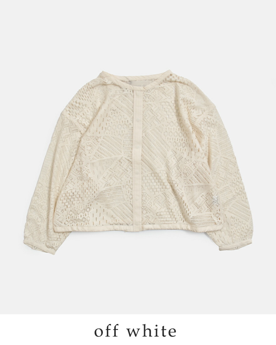セール【40%OFF】ソア soi-e コットン クロシェ クルーネック ドット釦