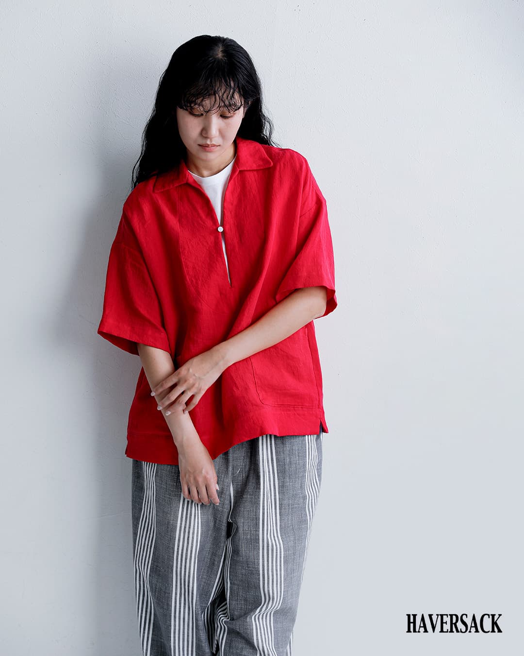 SAC セール【50%OFF】ハバーサック HAVERSACK リネンツイル 半袖