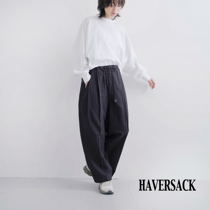 リーコ　『HAVERSACK』　671070 HAVERSACK 【40%OFF】ハバーサック ギンガム ジャガード タック