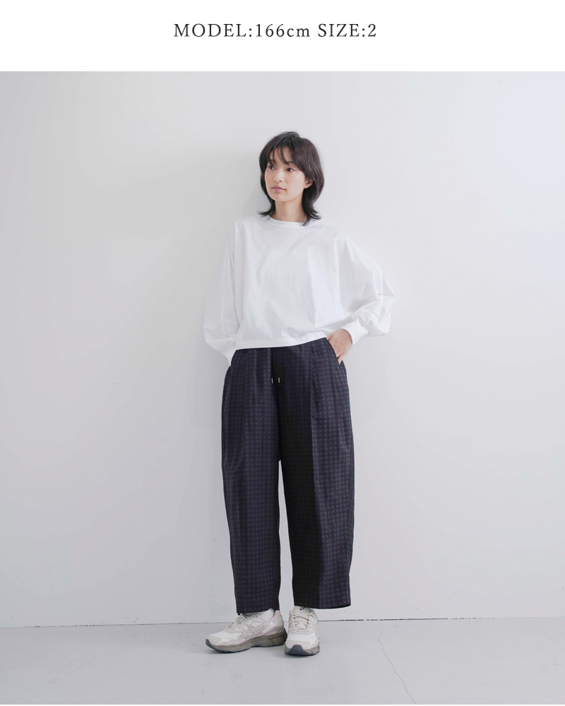 HAVERSACK 【40%OFF】ハバーサック ギンガム ジャガード タック
