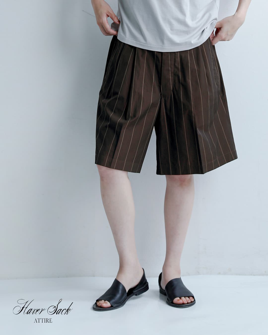 SAC ハバーサック アタイア HAVERSACK ATTIRE コットン ピンストライプ