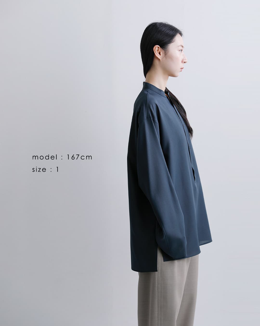 LOEFF（ロエフ） ヘンリーネック ロングスリーブ シャツ 8811-2-000006