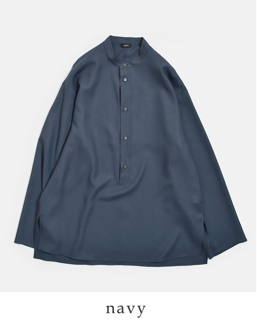 LOEFF（ロエフ） ヘンリーネック ロングスリーブ シャツ 8811-2-000006