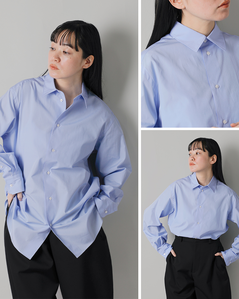 LOEFF ロエフ コットン ブロード レギュラーカラー シャツ 8811