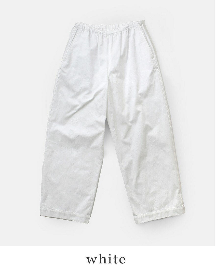 LOEFF（ロエフ） コットンギャバ ワイドテーパード トラウザー パンツ