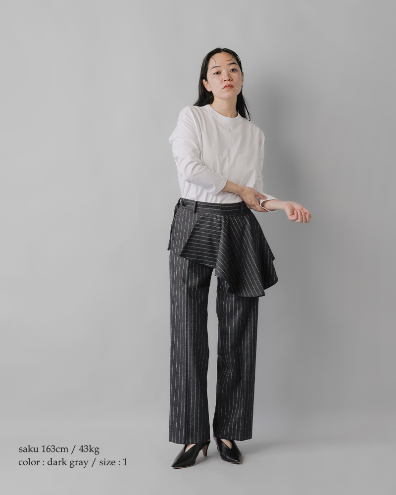 LOEFF ロエフ ウール ポプリン レイヤード パンツ 8814-299-0207