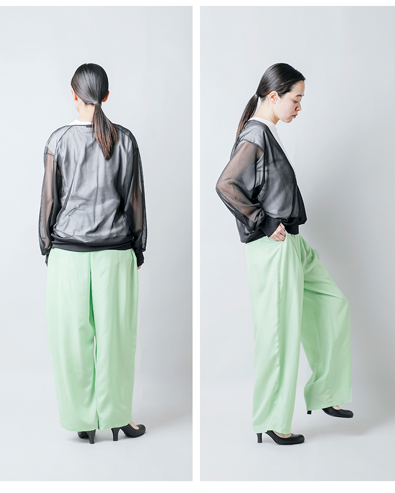 LOEFF ロエフ シルク ドレープ ワイド ボンタン パンツ 8814-699