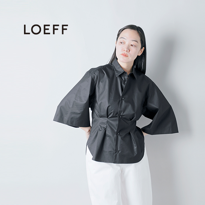 ロエフノースリーブシャツ LOEFF CTN ブロード YK ウィング ロエフノースリーブシャツ LOEFF CTN ブロード YK ウィング