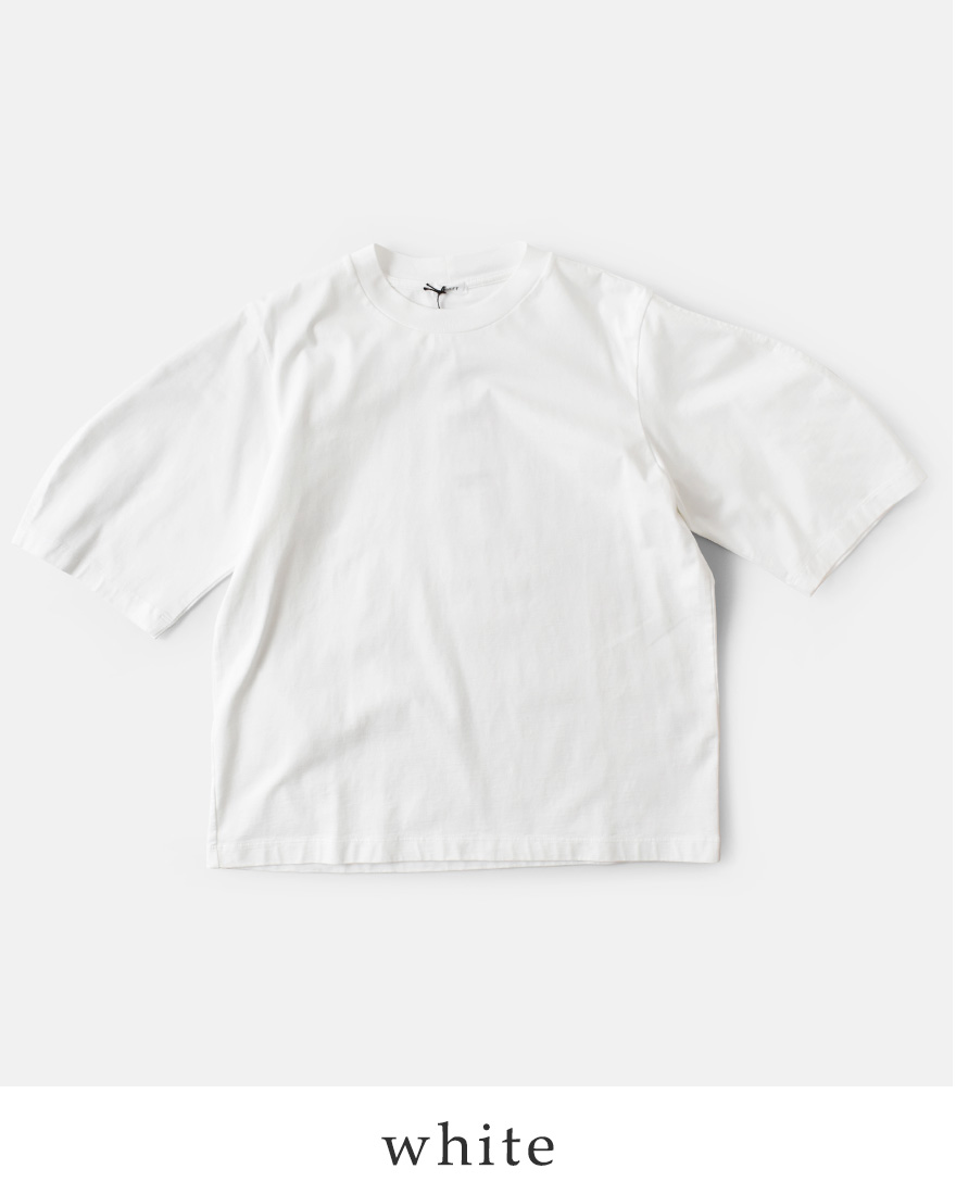 ロエフ  LOEFF オーガニックコットン 天竺 クレセント スリーブ プルオーバー 8817-699-0040  レディースの画像