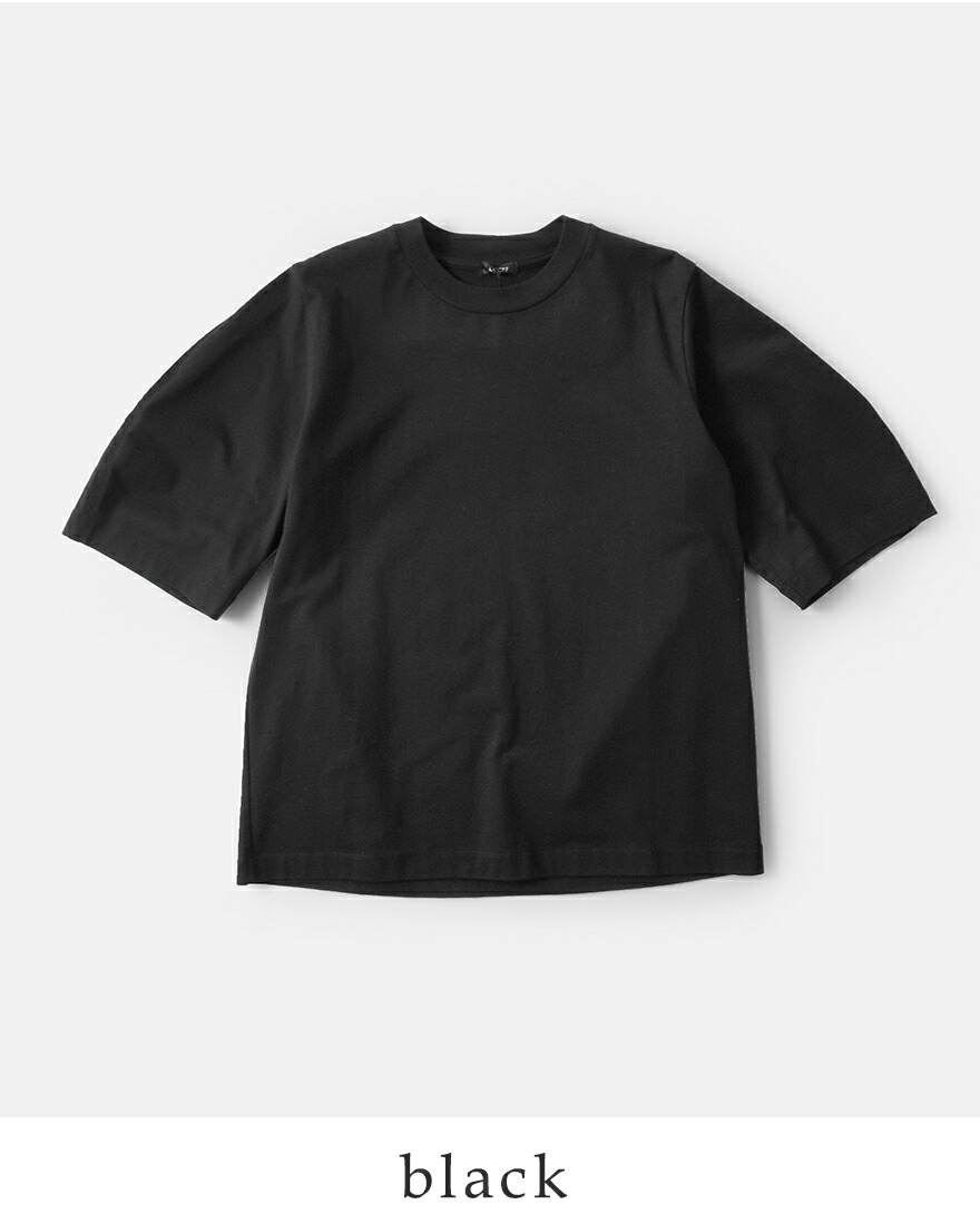ロエフ  LOEFF オーガニックコットン 天竺 クレセント スリーブ プルオーバー 8817-699-0040  レディースの画像