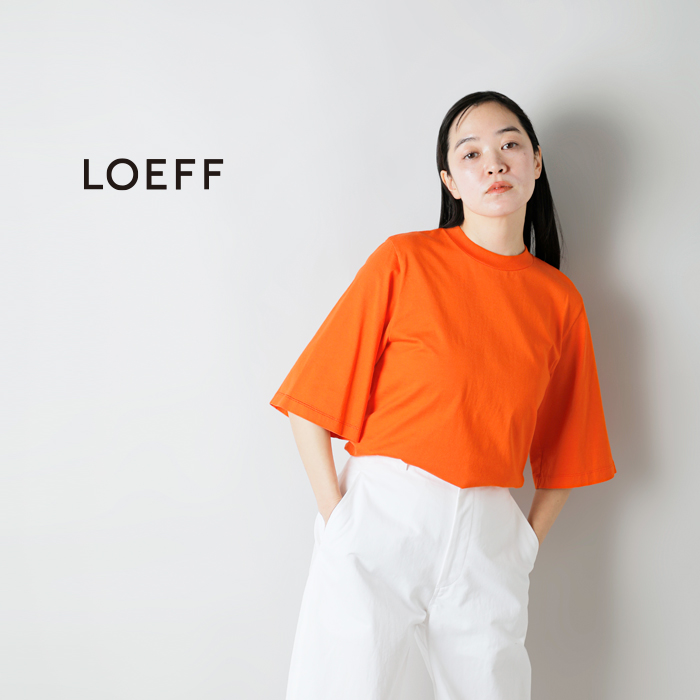 LOEFF ロエフ スビンコットン 天竺 5分袖 クルーネック Tシャツ 8817  