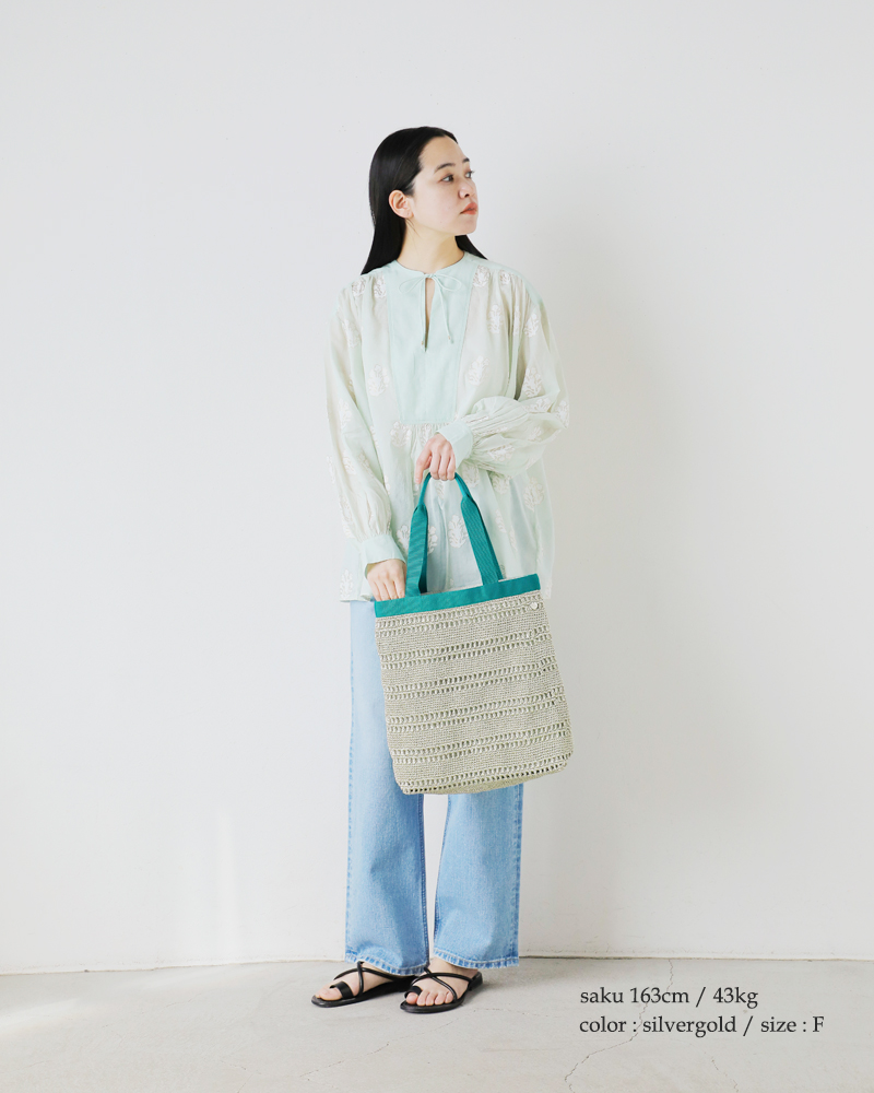 ヌキテパ　メタリックマクラメトートバッグ NE QUITTEZ PAS! 【30%OFF】パサンド バイ ヌキテパ Pasand by